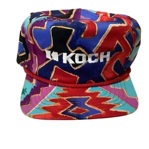 Vintage H Koch Trucker Hat/Cap Multicolored. Macco Productions